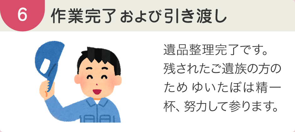 作業完了および引き渡し